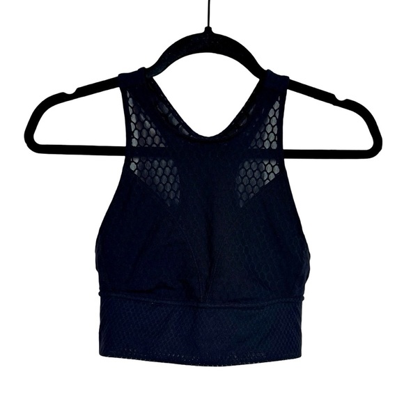 Lululemon Geo Bra *lululemon lab Longline Honeycomb Mesh in Black W2BGGS - Picture 6 of 10